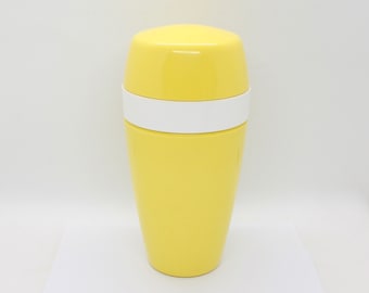 Vintage Nylex juicer cocktail shaker, yellow and white