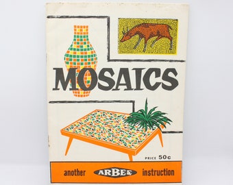 Mosaics, Arbee instruction book, 1968, how-to book, vintage DIY