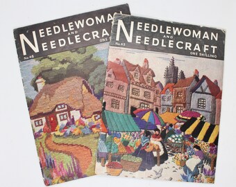 Needlewoman and Needlecraft magazine, No.43 and No.46, 1950-51