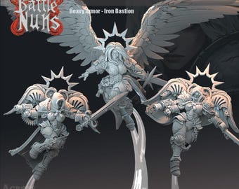 Armour Angel Warrior Woman Resin Miniature | Fantasy Tabletop Pin Up | Wargaming | Roleplaying Figurine