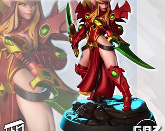 Zeyra Rouge | Resin Fantasy Miniature | Gaz Minis