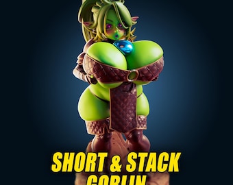 Short Stack Goblin Girl | 3D Printed Resin Miniature | Officer_Rhu