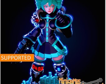 Vocaloid Sister Blue | resin anime figurine | Minigames Miniatures