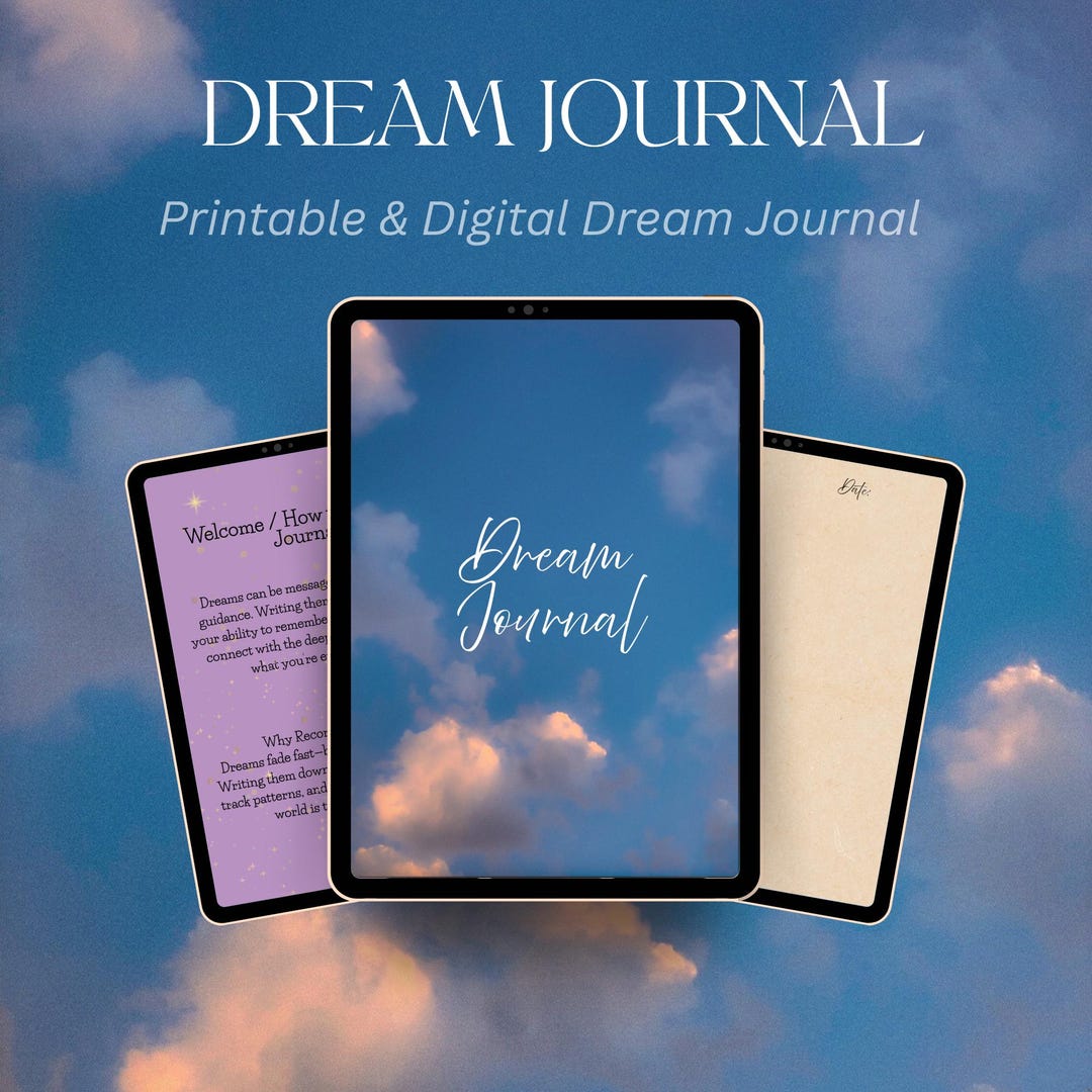 Dream Journal Printable PDF | Minimalist Journal - Etsy