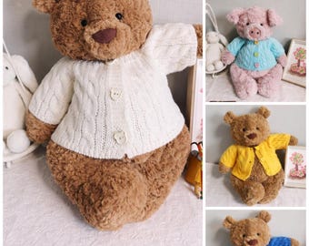 Handmade Teddy Bear Knit Sweater Clothes For Bartholomew Bear Pig | Plush Build-A-Bear  Outfit |  Stuffed Animals