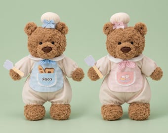 Handmade Chef Outfit for Bartholomew Bear , Bunny, Pig, Build-A-Bear , Baker Cooking Clothes for Stuffed Animals