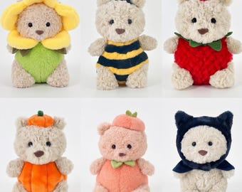 Handmade Bartholomew Bear Junior Outfit – 7 Inch 18 cm Bear Clothes, Strawberry/Bumblebee/Daffodil/Pumpkin /Strawberry/Peach/ Bat All-in-one
