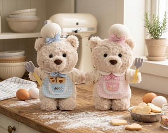 Handmade Chef Outfit for Bartholomew Junior 7 inch 18 cm , Baker Cooking Clothes for Stuffed Animals