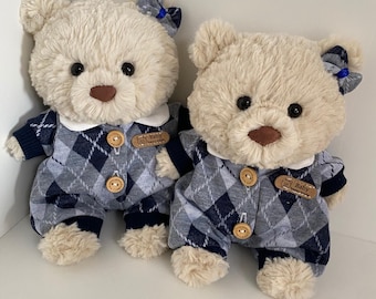 Bartholomew Bear Junior Outfit 7 Inch 18cm, Teddy Bear Clothes Set with Free Hair Clip, Plush Stuffed Animal Outfit