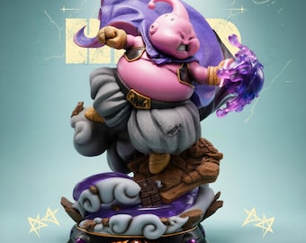 Statua da collezione in resina, stampa 3D, mostro guerriero caramella rosa, creatura malvagia e paffuta.