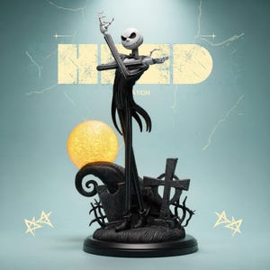 Jack Skellington STL | Pumpakungen-staty 3D-utskriftsmodell