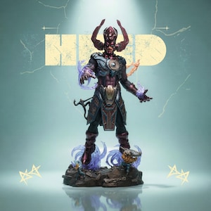 Galactus 3D Print STL – 1:24 Scale Marvel Statue & Bust (Supported and Non-Supported)