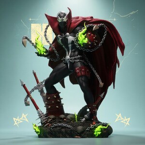 Spawn Hell Warrior STL-fil – 1/6 skala mörk antihjältestaty för 3D-utskrift