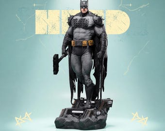 Estatua STL a escala 1:6 de Dark Knight Vigilante: Protector urbano blindado (sin soporte, busto y cuerpo)