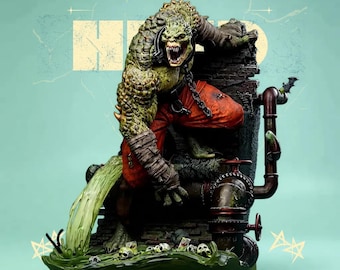 Reptilian Sewer Brute STL – Savage Underground Monster Statue voor 3D-printen
