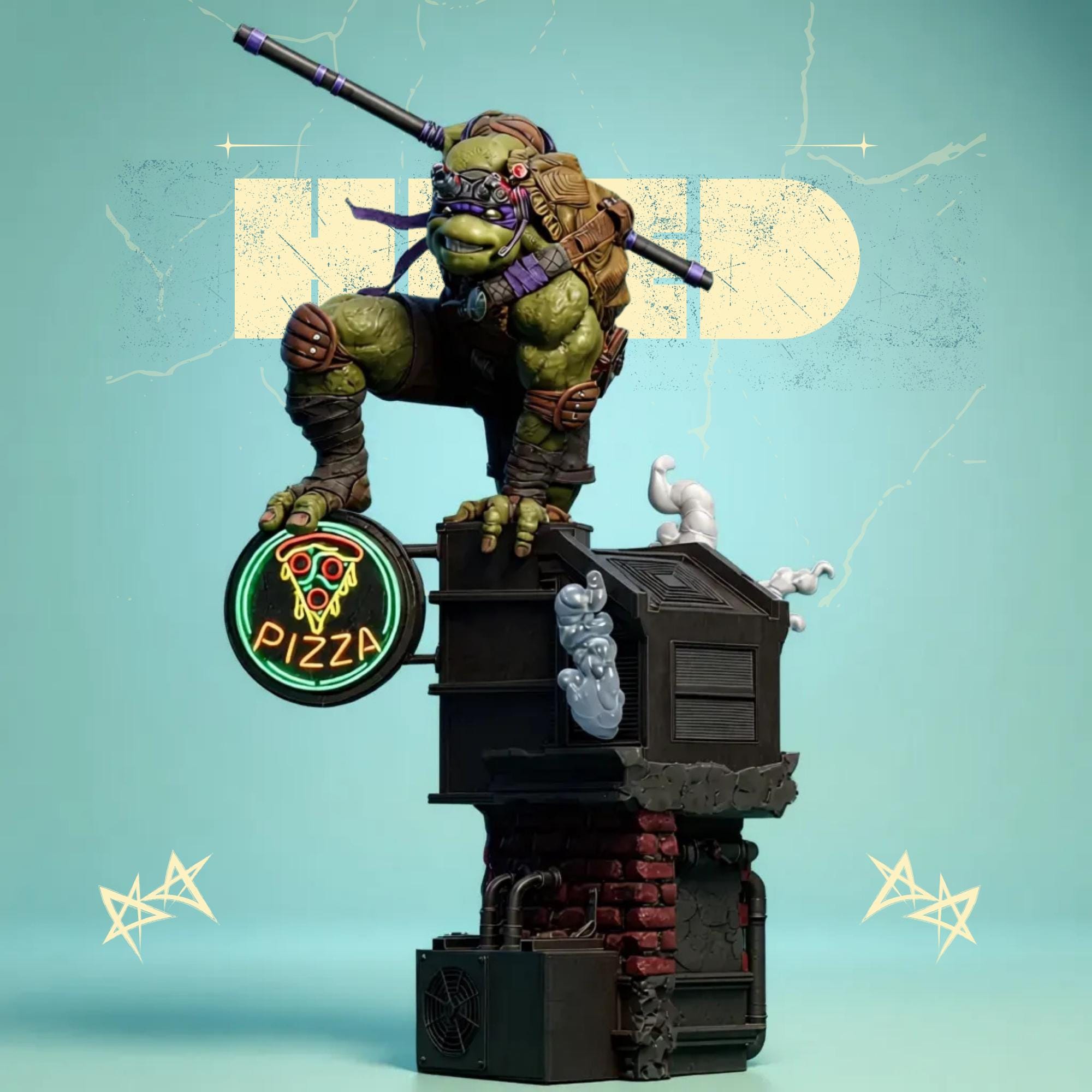 Fichier STL de la figurine 3D de la tortue Ninja - 149·Fichier STL pour Impression 3D·Cults