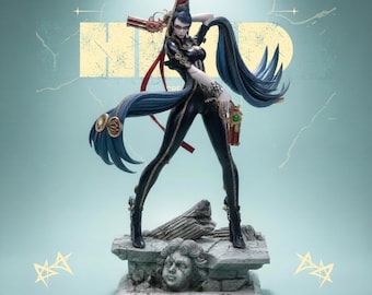 Bayonetta STL + Bust – Witch Hunter Statue | Video Game 3D Print Collectible