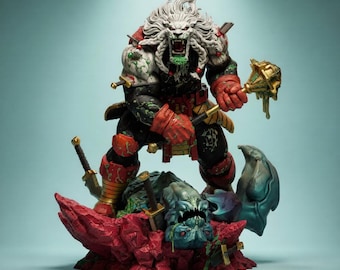 Modelo de impresión 3D de la estatua del guerrero de la serie Battle Beast STL / Invincible