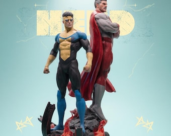Invincible y Omni-Man escala 1:6 STL – Diorama de padre e hijo (Descarga digital)