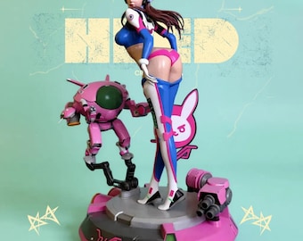 D.Va Overwatch – Dynamische Mech Basis Statue STL | Split, Non-Split, Pre-unterstützt