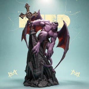 Goliath Gargoyles STL 3D Print Model Gothic Demon Statue