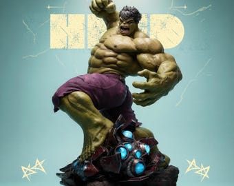 Hulk scala 1:6 STL – Statua completa e busto (download digitale)