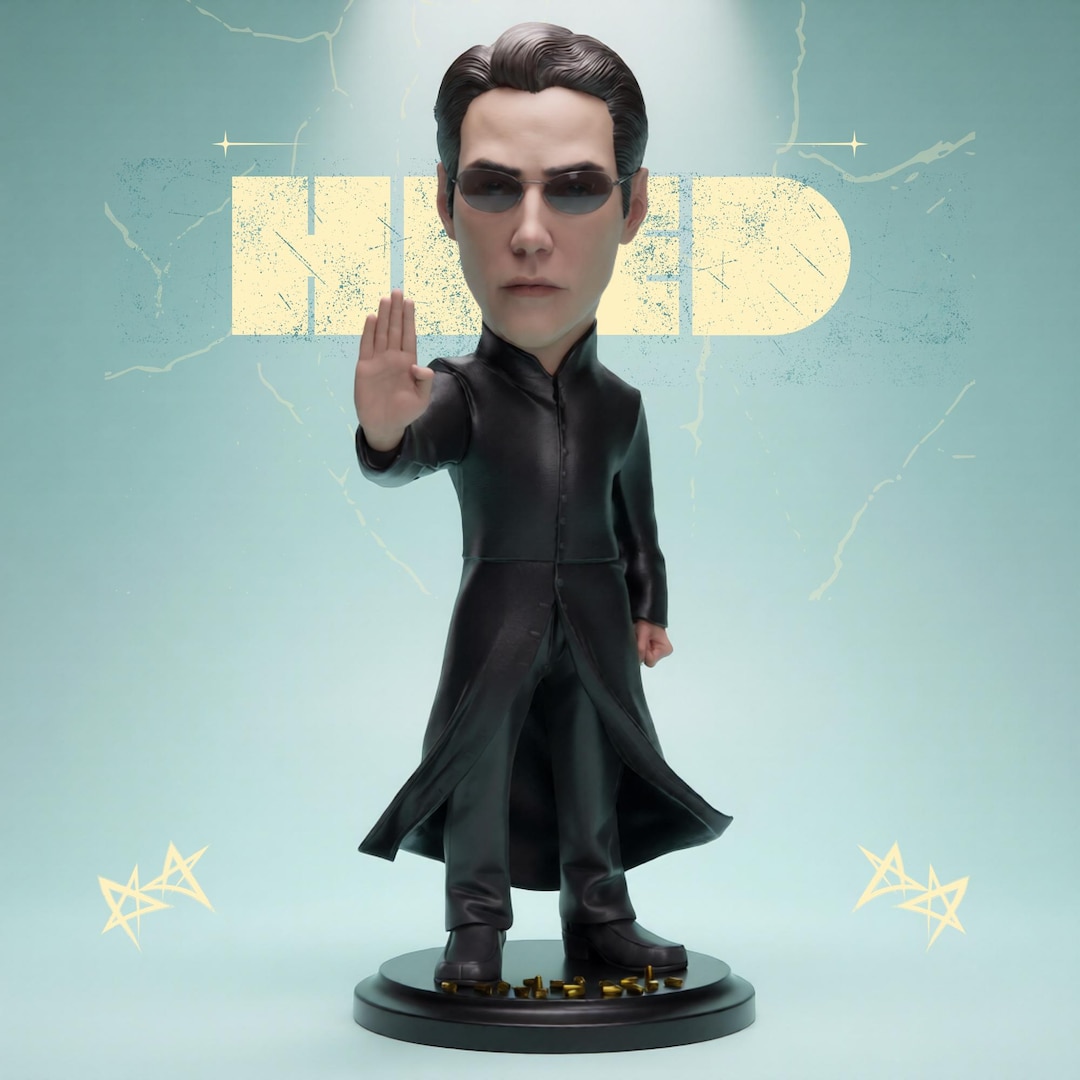 Hacker Stl Mini Cyber Hacker Chosen One Chibi STL File – Sci-fi Movie Inspired Mini ...