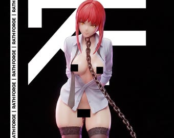 Posąg kobiety demona z anime, 240 mm, plik do druku 3D STL, nieobsługiwane części dzielone