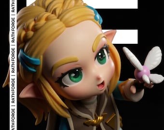 Zelda Chibi STL Model do druku 3D: Figurka księżniczki fantasy (pobranie cyfrowe)