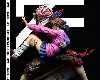 Momo Ayase & Okarun Dandadan STL | Anime Duo Figur | 1/6 Maßstab Statue | SFW und NSFW Optionen | Turbo Oma Basis | Digitale 3D Druckdatei