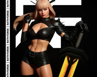 Magik X-Men STL | Standbeeld Soulsword op schaal 1/4 en 1/6 (3D-afdrukbestand)