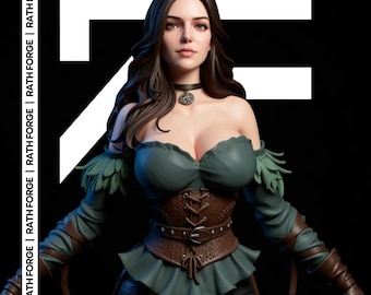 Yennefer z Vengerbergu STL | Figurka Czarodziejki w skali 1/6 (plik cyfrowego wydruku 3D)