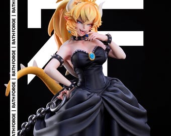 Bowsette STL Druk 3D Model Figurka Anime Wersja Split