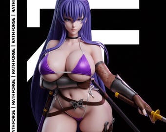 Akiyama Rinko Taimanin NSFW STL 3D Print Model Anime Ninja Figure 1/6 Scale