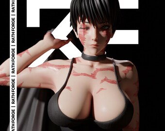 呪われた女戦士 NSFW 1:6 STL 3Dプリントファイル 非対応 アニメ樹脂製スタチュー コレクタブル