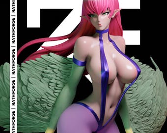 Winged Fantasy Girl NSFW STL 3D Print Model 1/6 Scale