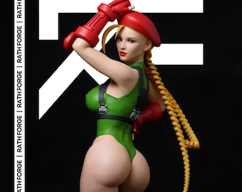 Cammy White Street Fighter STL | Groen turnpakje | Schaal 1/4 - 1/6 | SFW en NSFW | Figuur Killer Bee | Vooraf ondersteund: ongesneden 3D-afdrukbestand