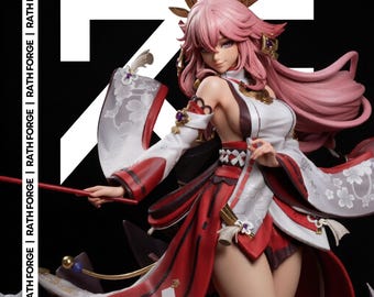 Genshin Impact Yae Miko STL 3D Print File Split Figure
