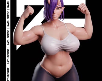 Elf Oga NSFW STL 3D Print Model 1/6 Scale