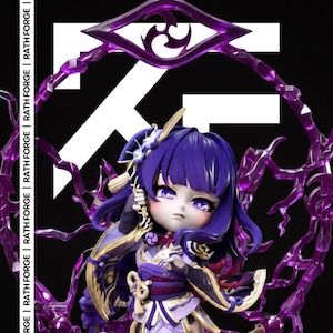 Raiden Shogun Chibi 120mm STL 3D Print File Pre-Supported LYS Anime Figure