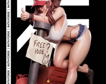 Dziewczyna podróżniczka NSFW STL Model 3D do druku w skali 1/6