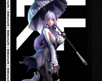 Vivian Banshee standbeeld schaal 1/6 STL | Zenless Zone Zero Gothic Maid Model (digitale download)