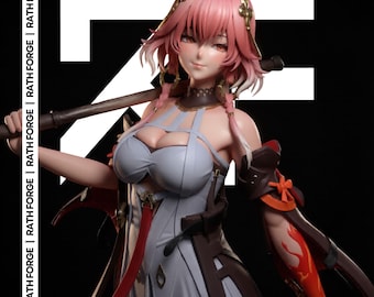 Changli Wuthering Waves 246mm STL 3D Print File Pre-Supported Anime Figure Split Model
