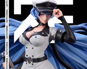 Esdeath STL 3D Print Model Anime Figure Pre-Supported & Split Version