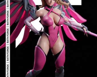 Mercy Devil Alt Overwatch NSFW 1:6 Archivo STL para impresión 3D Modelo de estatua de resina de anime no compatible