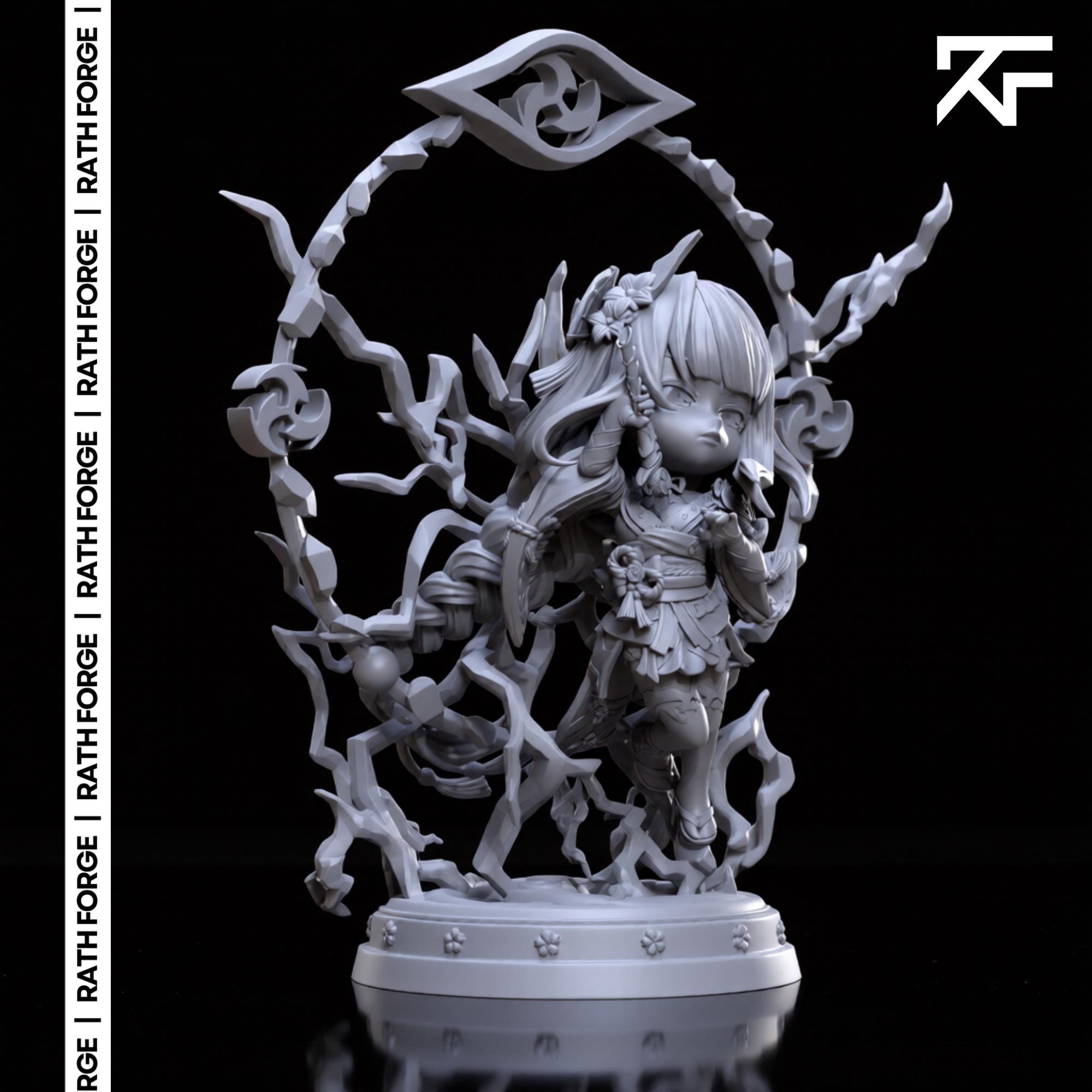 Raiden Shogun Chibi 120mm STL 3D Print File Pre-supported LYS Anime ...