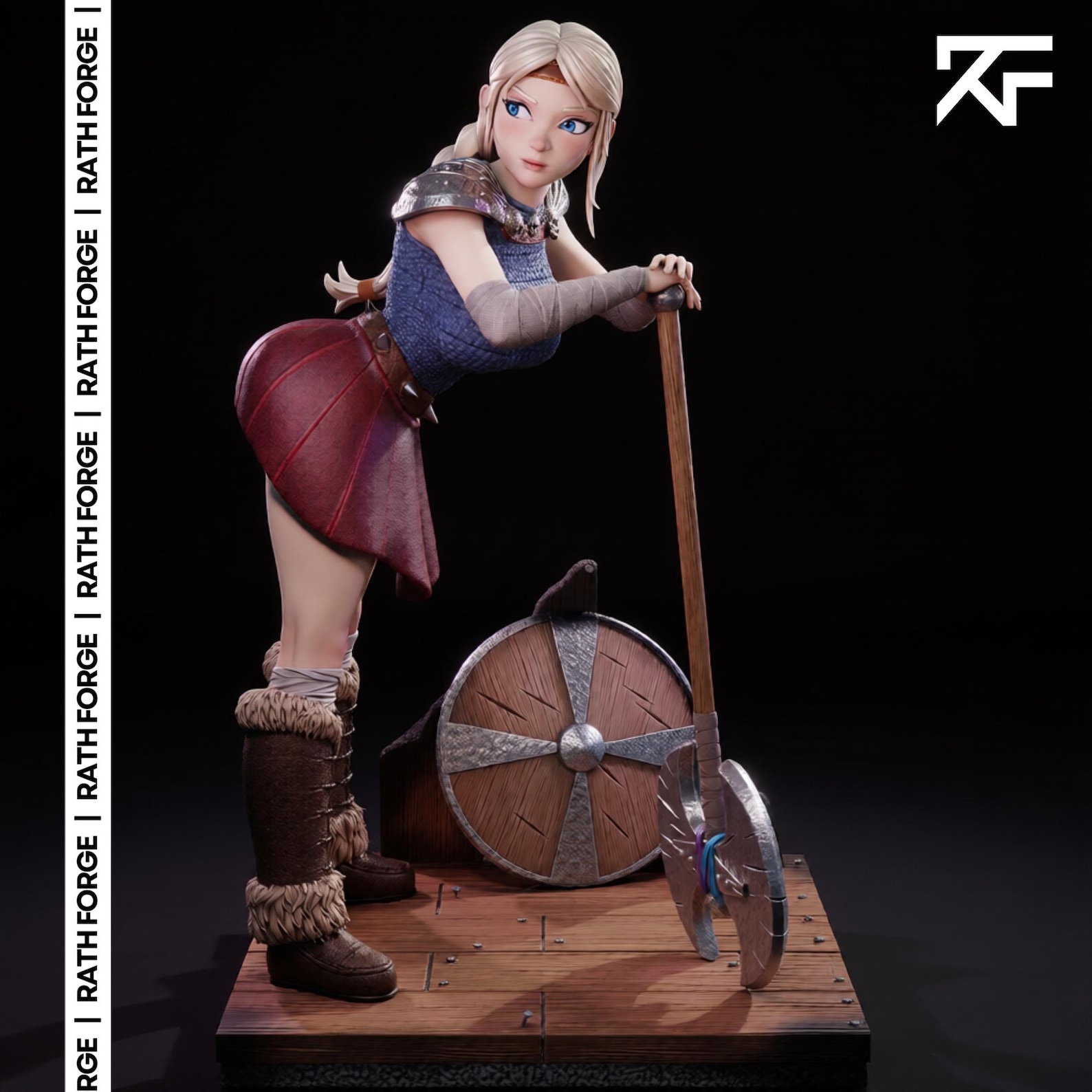 Astrid Hofferson Viking Warrior 3D Print Model (STL) – 1/6 Scale ...