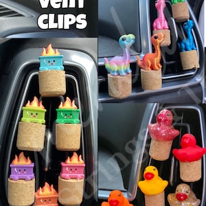 Klem voor ventilatieopeningen - luchtverfrisser - jeep duck - dinosaurus - afvalcontainer Fire