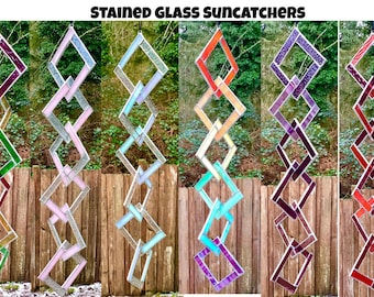 Stained Glass Suncatchers - Lawn and Garden Decor - Porch - Sunroom - Window - Colorful - Gift Idea - Handmade