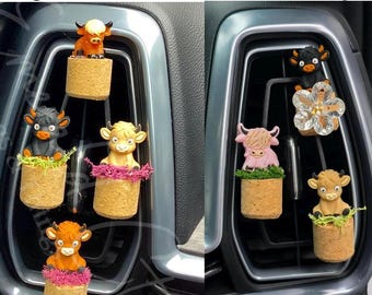 Highland Cow Car Vent Clip – Essential Oil Diffuser